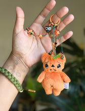 Load image into Gallery viewer, 3” Kitty pumpkin Bag/Phone charm